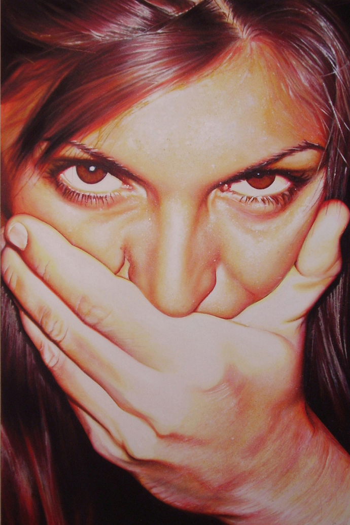 "Shut up!" acrilic on canvas cm.80x120 2008